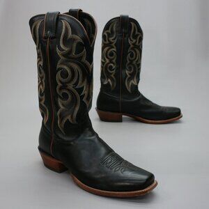Nocona Men's 11 D Black Legacy Calf Square-toe Western Cowboy Boots - MD2703 USA